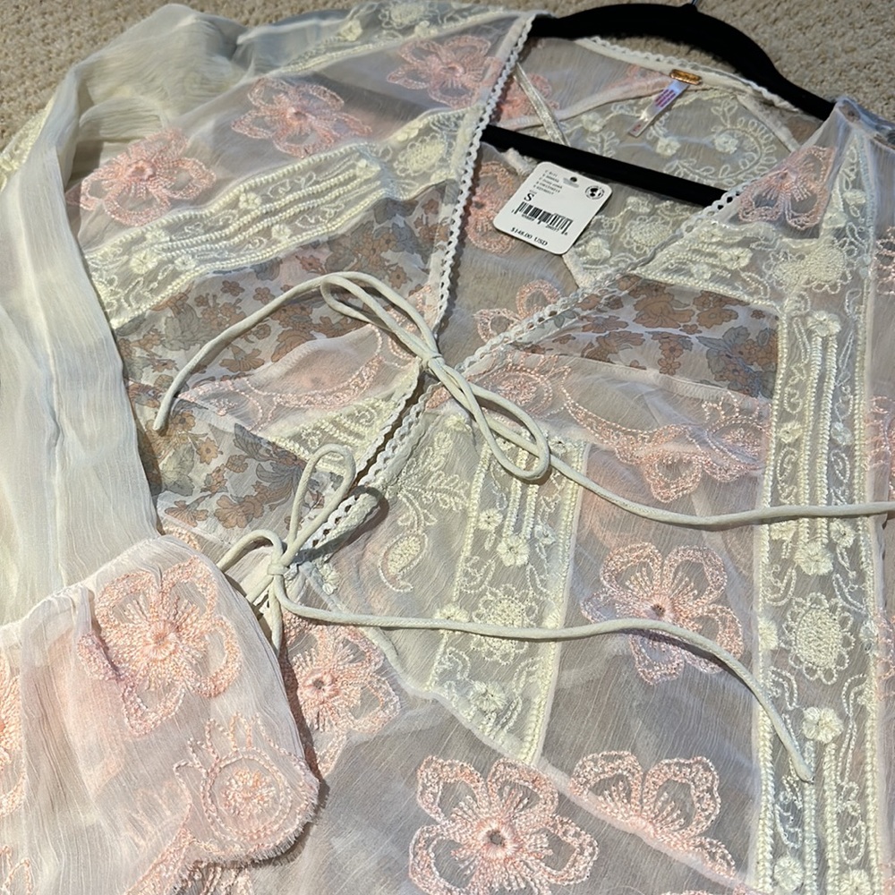 Free people translucent blouse